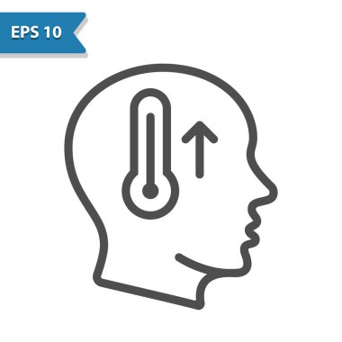 Hastalık Simgesi, vektör illüstrasyonu