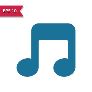 Müzik notası simgesi. tasarım için vektör çizimi.