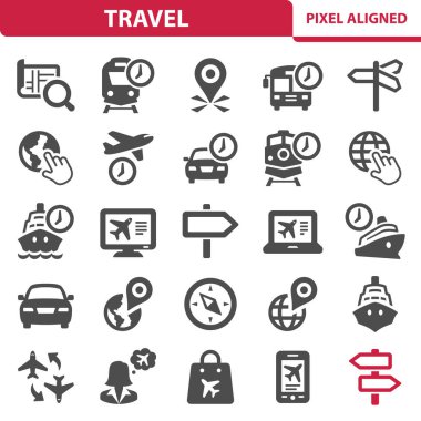 simgeler seyahat, illüstrasyon vektör