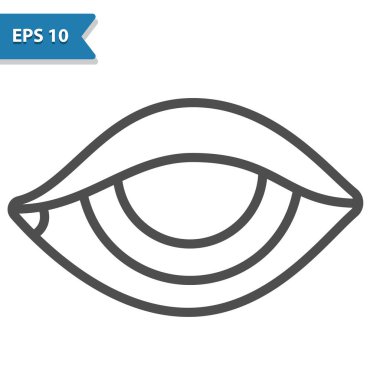 Göz simgesi, vektör illüstrasyonu