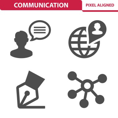 İletişim simgeler, vektör çizim