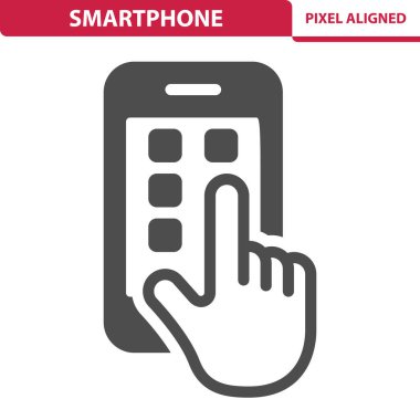 Smartphone Simgesi, vektör illüstrasyonu