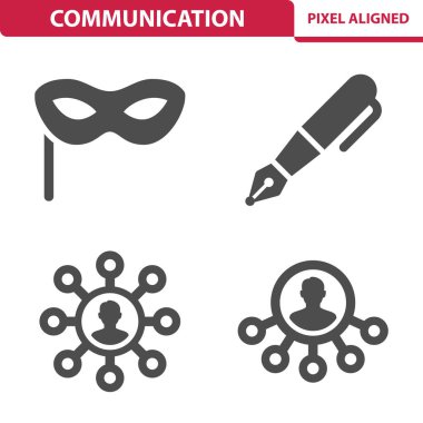 İletişim simgeler, vektör çizim