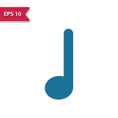 Müzik notası simgesi. tasarım için vektör çizimi.