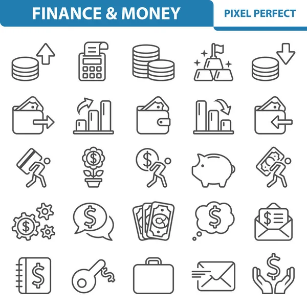 金融とお金のアイコン ベクトル図 — ストックベクタ