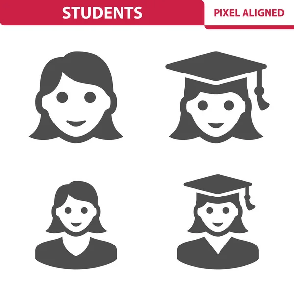 Students Icons Vector Illustration — Stock Vector