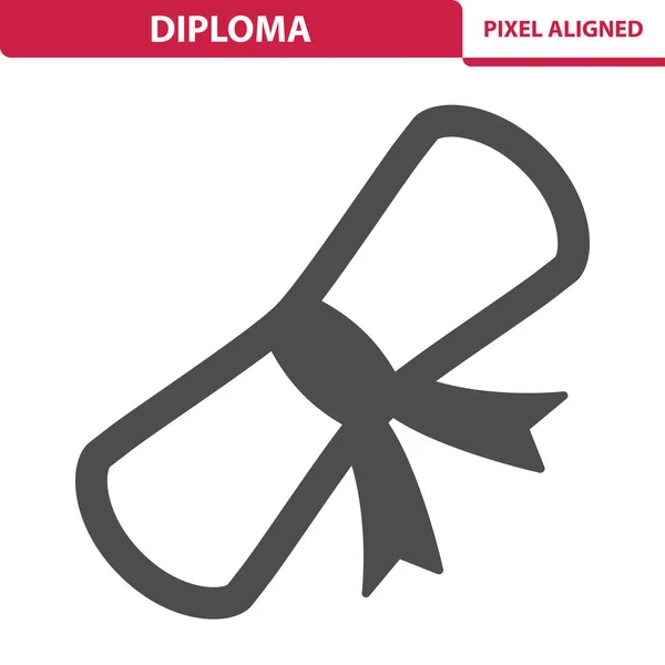 Diploma Icon Vector Illustration — Stock Vector