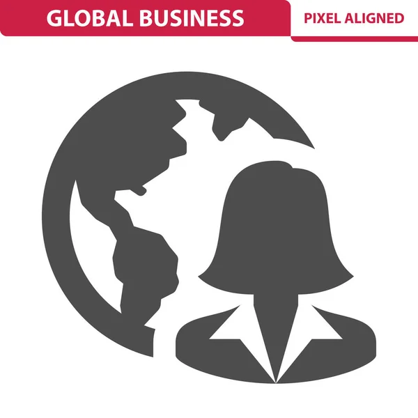 Globale Business Ikone Vektor Illustration — Stockvektor