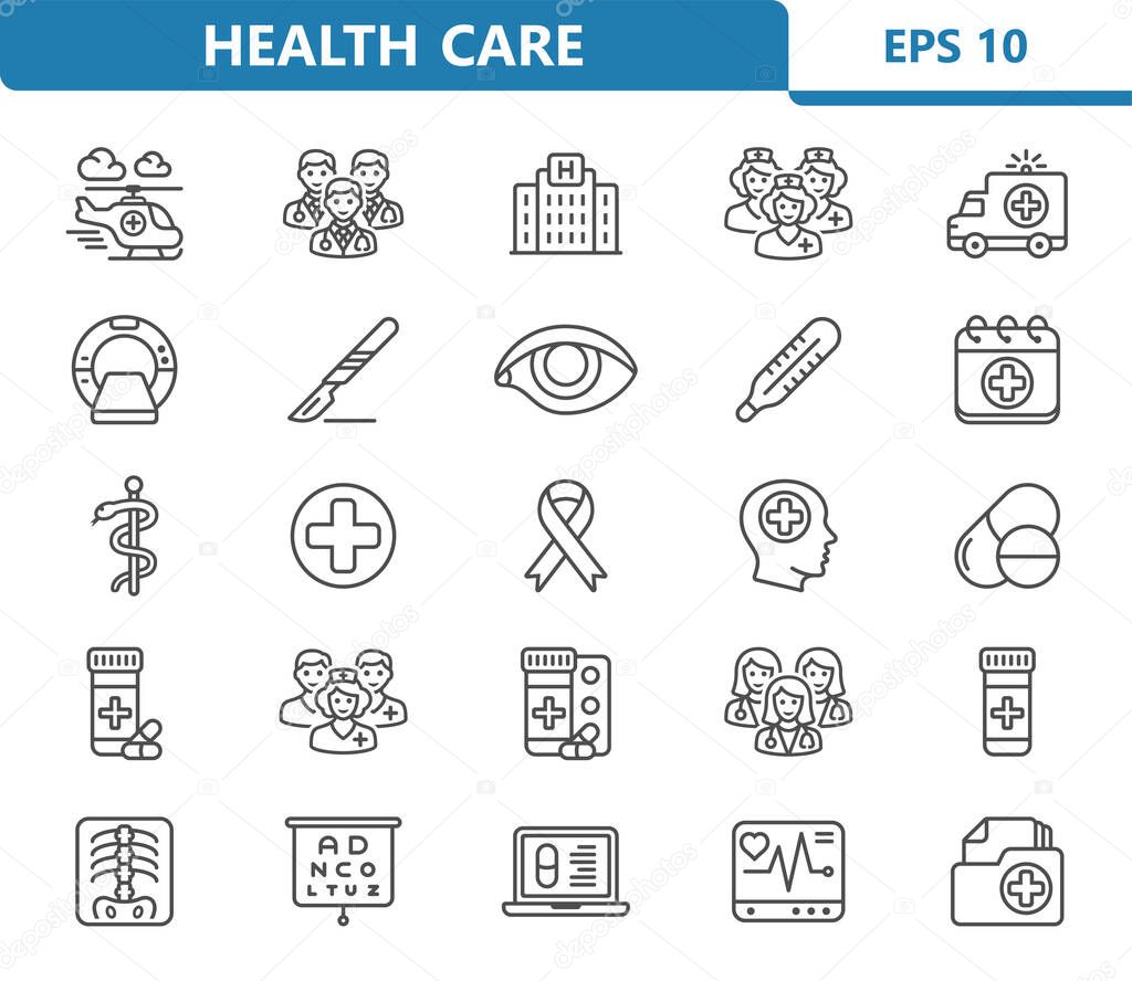 Health Care Icons, vector illustration