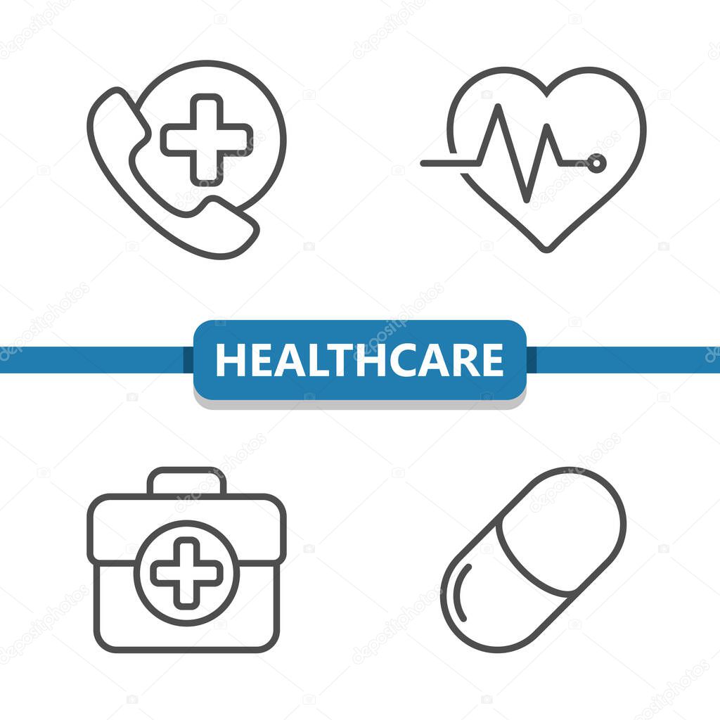 Health Care Icons , vector illustration