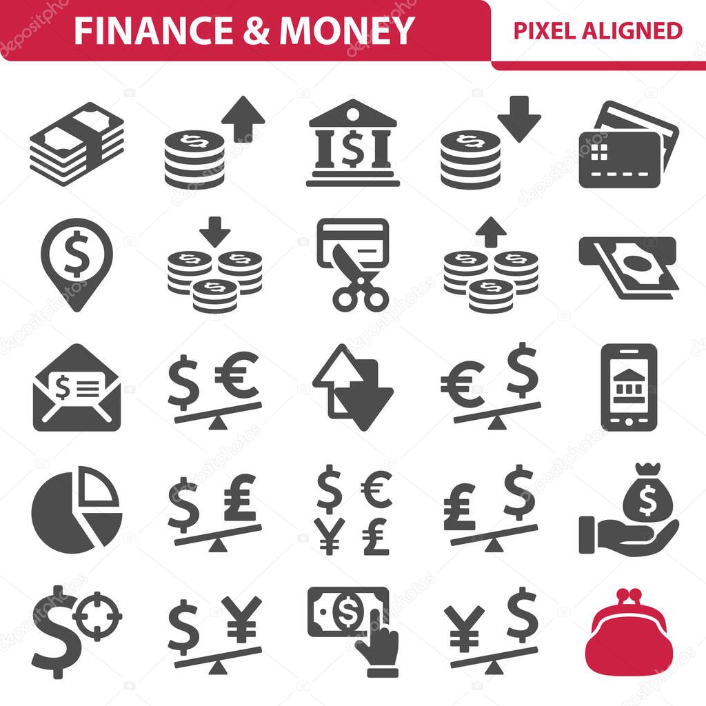 Finance and Money Icons, vector illustration