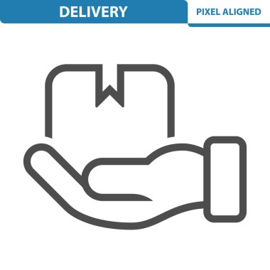 Basit dağıtım simgesi, vektör illüstrasyonu