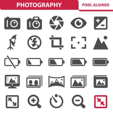 Basit Fotoğraf Simgeleri, vektör çizimi