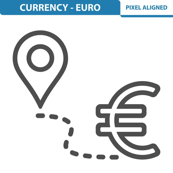 简单货币 欧元图标 矢量图解 — 图库矢量图片