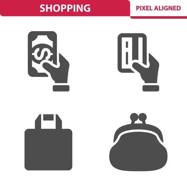 Einfache Shopping Icons Vektorillustration — Stockvektor