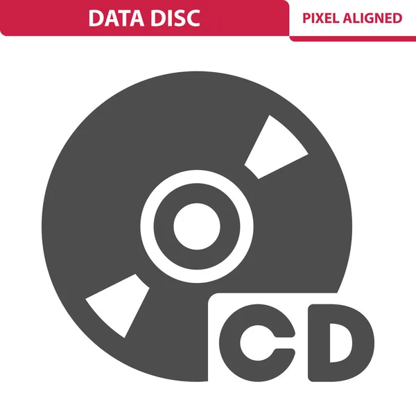 Simple Data Disc Icon Vector Illustration — Stock Vector