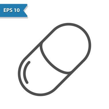 Basit İlaç Simgesi, vektör illüstrasyonu