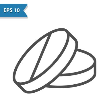 Basit hap Simgesi, vektör illüstrasyonu