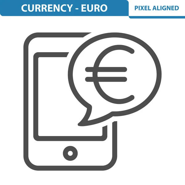 简单货币 欧元图标 矢量图解 — 图库矢量图片