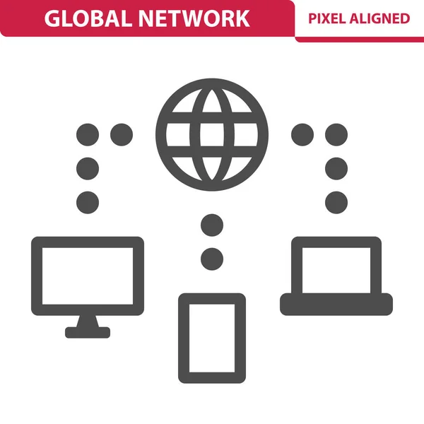 Globales Netzwerk Symbol Eps Vektor Symbol — Stockvektor