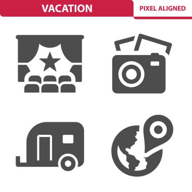 Tatil Simgeleri - EPS 10 Vektör Simgesi