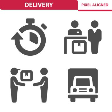 Teslimat Simgeleri - EPS 10 Vektör Simgesi