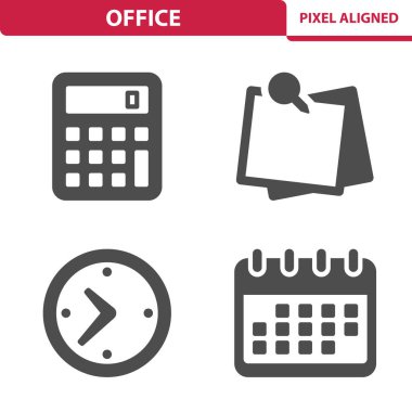 Ofis Simgeleri - EPS 10 Vektör Simgesi