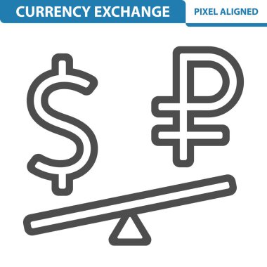 Para Birimi Değişim Simgesi - EPS 10 vektör simgesi
