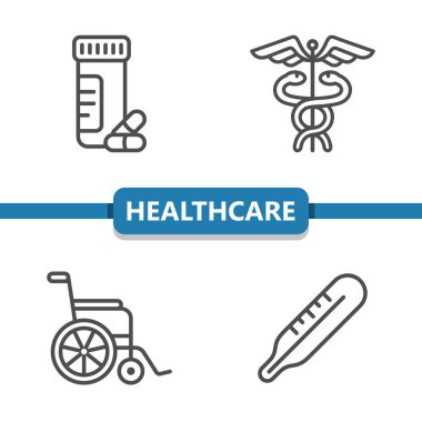 Sağlık Hizmetleri Simgeleri - EPS 10 vektör simgesi