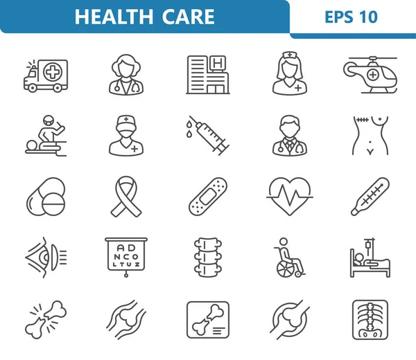 Healthcare Icons Health Care Medical Hospital Icon — Stock Vector