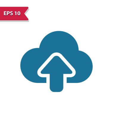 Bulut, Bulut Hesaplama Simgesi - Yükle - EPS 10 vektör simgesi