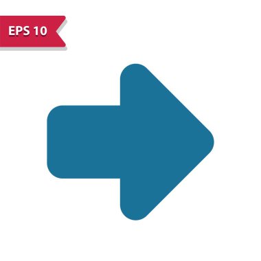 İleri Ok Simgesi - EPS 10 vektör simgesi