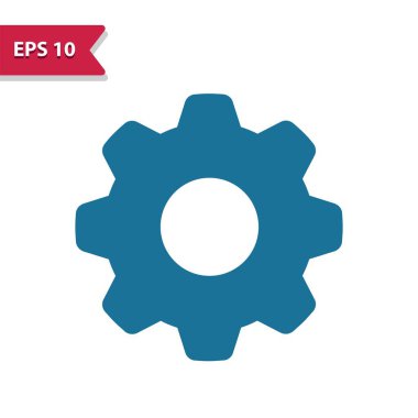 Cog, Gear Simgesi - EPS 10 vektör simgesi