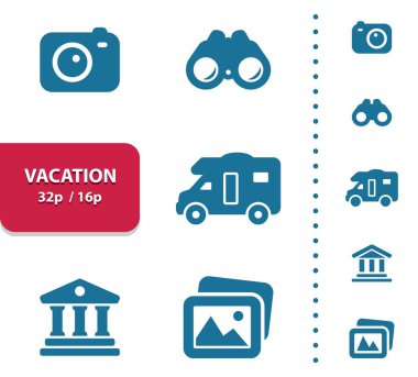 Tatil Simgeleri - EPS 10 Vektör Simgesi