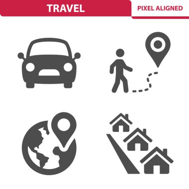 Seyahat Simgeleri - EPS 10 Vektör Simgeleri