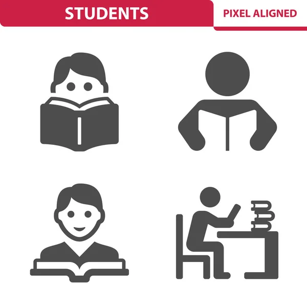 Icônes Des Étudiants Eps Icônes Vectorielles — Image vectorielle