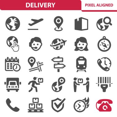 Teslimat Simgeleri - EPS 10 Vektör Simgesi