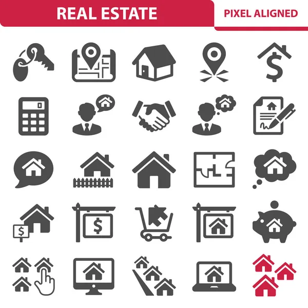 Ícones Imobiliários Eps Vector Icon —  Vetores de Stock