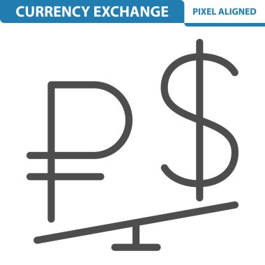 Para Birimi Değişim Simgesi - EPS 10 vektör simgesi