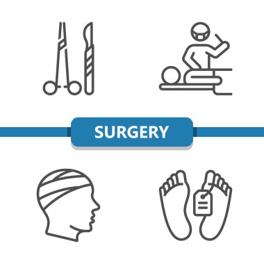 Cerrahi Simgeleri - EPS 10 vektör simgesi