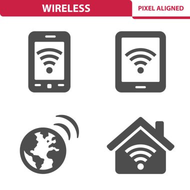 Kablosuz Simgeler - EPS 10 Vektör Simgesi