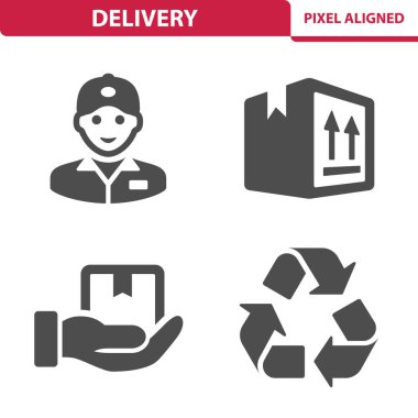 Teslimat Simgeleri - EPS 10 Vektör Simgesi