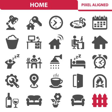 Ev Simgeleri - EPS 10 Vektör Simgesi