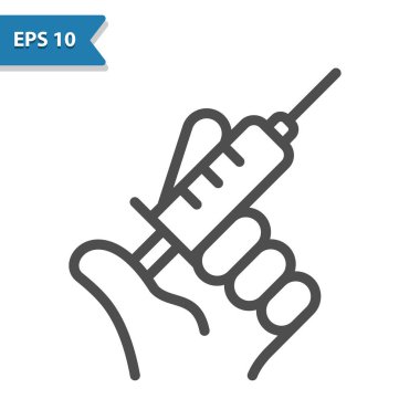 Aşı Simgesi - EPS 10 vektör simgesi