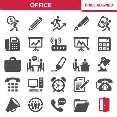 Ofis Simgeleri - EPS 10 Vektör Simgesi Ayarları