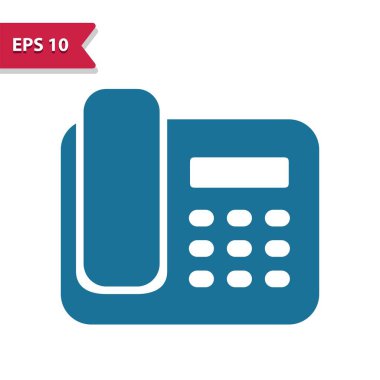 Landline Phone Icon. Telephone - EPS 10 Vector Icon