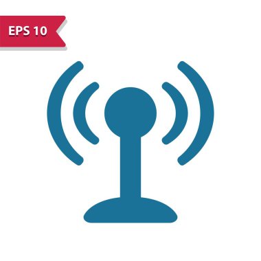 İletişim kulesi simgesi. Ağ - EPS 10 Vektör Simgesi