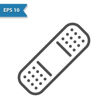 Yara bandı ikonu. Sıva, Yapıştırıcı Bandaj