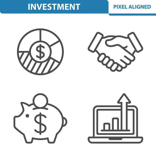 Investeringsikoner Investera Business Icon Set — Stock vektor