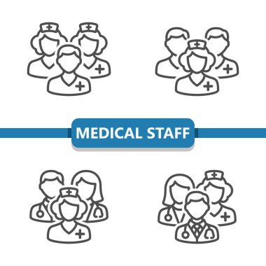 Tıbbi Ekip Simgeleri - Hemşire, Doktor, Doktor